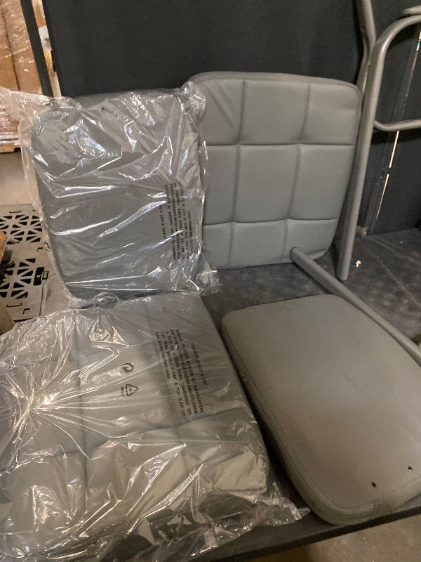 Photo 1 of 2 Pack PU Leather Executive Office Chair Ergonomic Back Support Visitor Guest Chair with Armrest,Black (Set of 1)