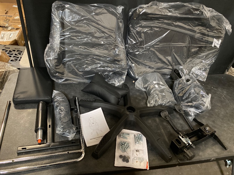 Photo 1 of Black High Back Ergonomic Office Gaming Chair with Height Adjustable Arms