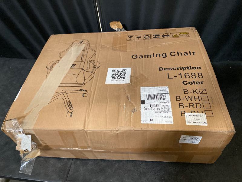 Photo 1 of Black High Back Ergonomic Office Gaming Chair with Height Adjustable Arms