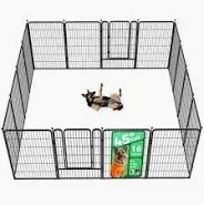Photo 1 of Rollick Unleashed Dog Playpen for Indoor, Yard, RV Camping, 45 inch 16 Panels for Large Dogs?Patented