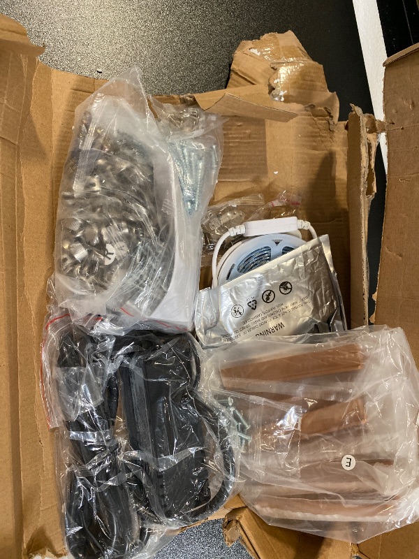 Photo 1 of 9 Drawer Dresser with Charging Station and LED Lights, Modern Chest of Drawers with Power Outlet, Organizer Cabinet for Bedroom, Living Room, Entryway, Black