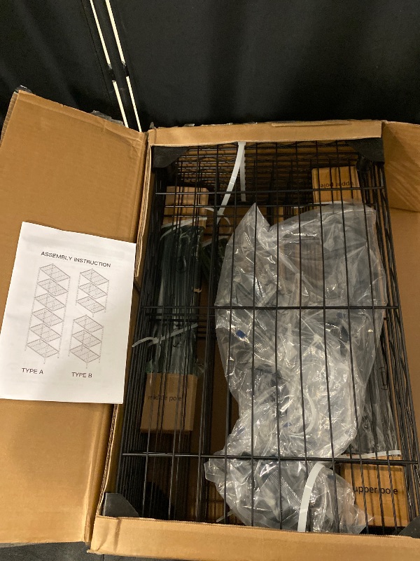 Photo 1 of 6 Wire Shelving Steel Storage Rack Adjustable Unit Shelves for Laundry Bathroom Kitchen Pantry Closet(Black,11.7" D x 16.8" W x 63" H)