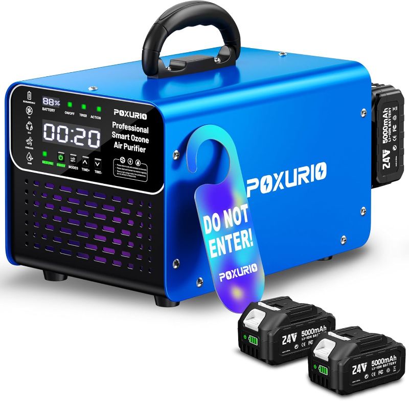 Photo 1 of Cordless Ozone Generator - 1,000,000mg/h Professional Grade Covers 10000 Sq-Ft+, 2026 Upgraded Portable Deisgn with 2x 5000mAh Battery for 8-10 Hours Use, With Remote Control&LCD Screen