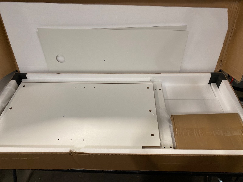 Photo 1 of Mini Fridge Cabinet with Built-In Fridge Space, Farmhouse Coffee Bar Cabinet with Outlet, Mini Bar for Home - White
