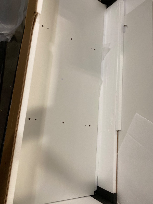 Photo 1 of Mini Fridge Cabinet with Built-In Fridge Space, Farmhouse Coffee Bar Cabinet with Outlet, Mini Bar for Home - White