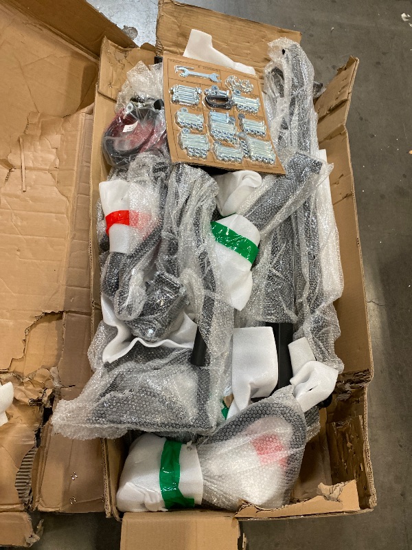 Photo 1 of RitFit M1-C Power Cage with Cable Crossover System, 1600 LBS Capacity Squat Rack with Pull-up Bar, LAT Pulldown and Weight Storage, for Garage Workout & Home Gym