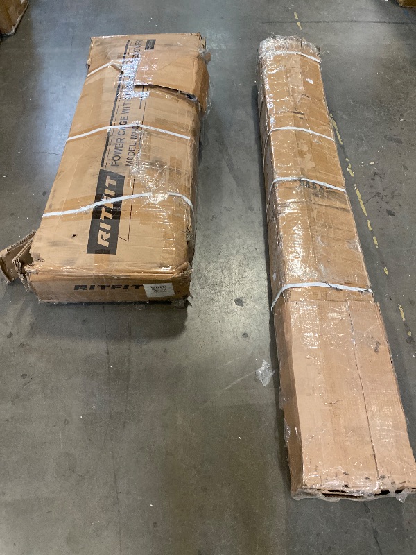 Photo 1 of RitFit M1-C Power Cage with Cable Crossover System, 1600 LBS Capacity Squat Rack with Pull-up Bar, LAT Pulldown and Weight Storage, for Garage Workout & Home Gym