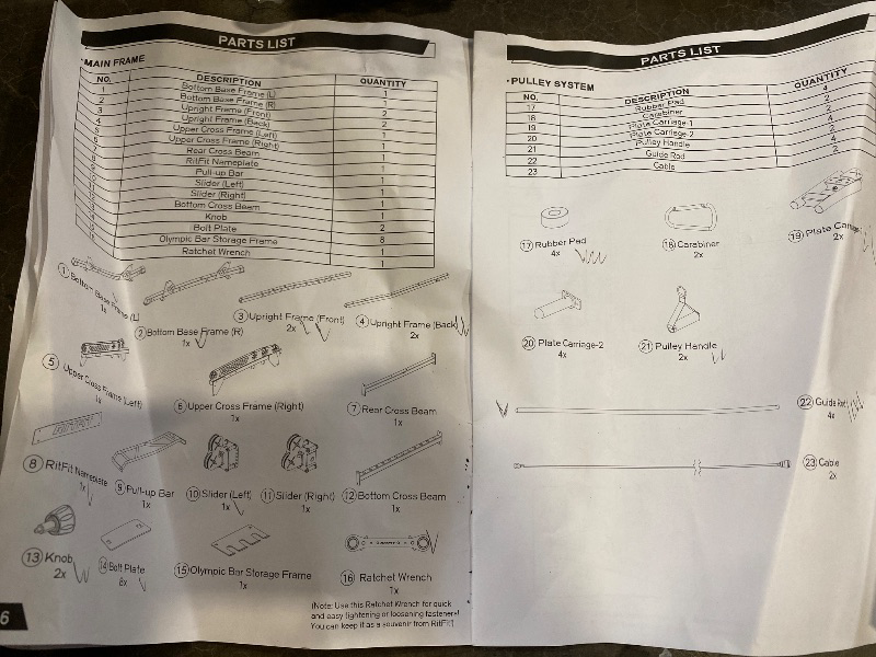 Photo 1 of RitFit M1-C Power Cage with Cable Crossover System, 1600 LBS Capacity Squat Rack with Pull-up Bar, LAT Pulldown and Weight Storage, for Garage Workout & Home Gym