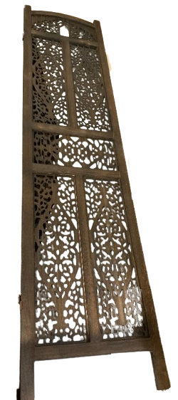 Photo 1 of 6 Panel 67” x 16” Decorative Hinged Room Divider Brown