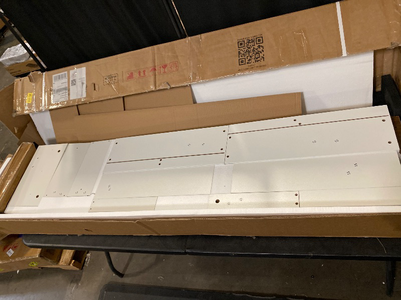 Photo 1 of Hlivelood Extendable TV Stand, Modern Entertainment Center for Up to 120 Inch TV, Wood Reversible TV Media Console with 3 Drawers for Living Room Bedroom, 82-110"(White& Walnut)