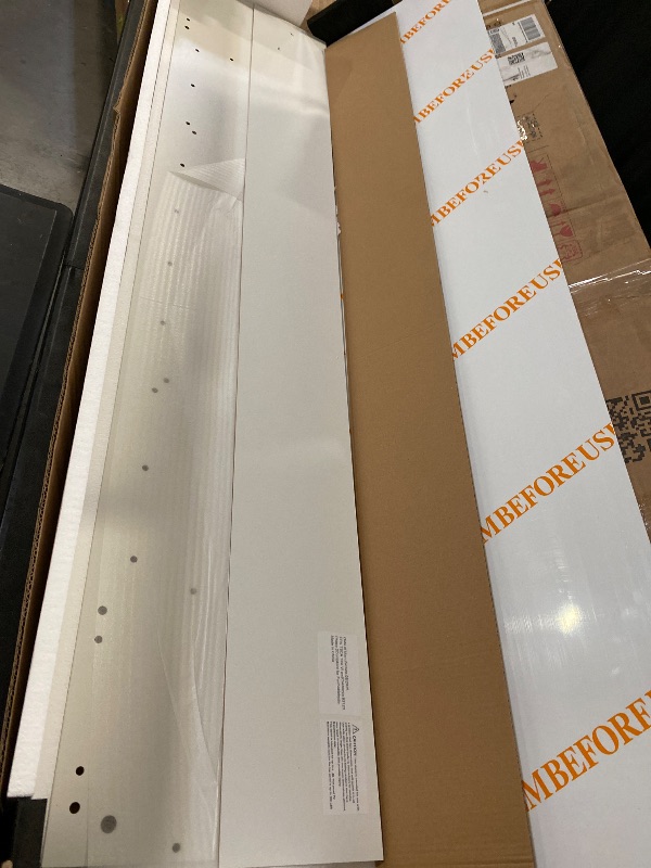 Photo 1 of Hlivelood Extendable TV Stand, Modern Entertainment Center for Up to 120 Inch TV, Wood Reversible TV Media Console with 3 Drawers for Living Room Bedroom, 82-110"(White& Walnut)