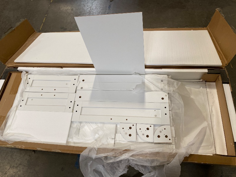 Photo 1 of 63in. White Double Sink Bathroom Vanity with White Quartz Quartz Top