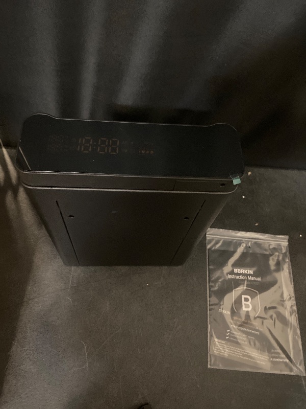 Photo 1 of Biometric Fingerprint Gun Safe, Clock Handgun Safe with 3-in-1 Watch & Phone Wireless Charging, Drawer Lock for Hand Guns, Cash, Valuables- with Humidity Reader|Temperature| Alarm Clock| Screen