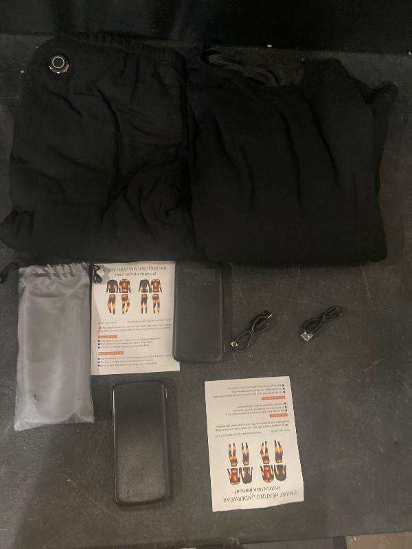 View 2 of 3XL Heated Thermals Underwear Set for Men 8 Heating Zones Heated Pants and Shirt with 2 * 10000mAh Battery