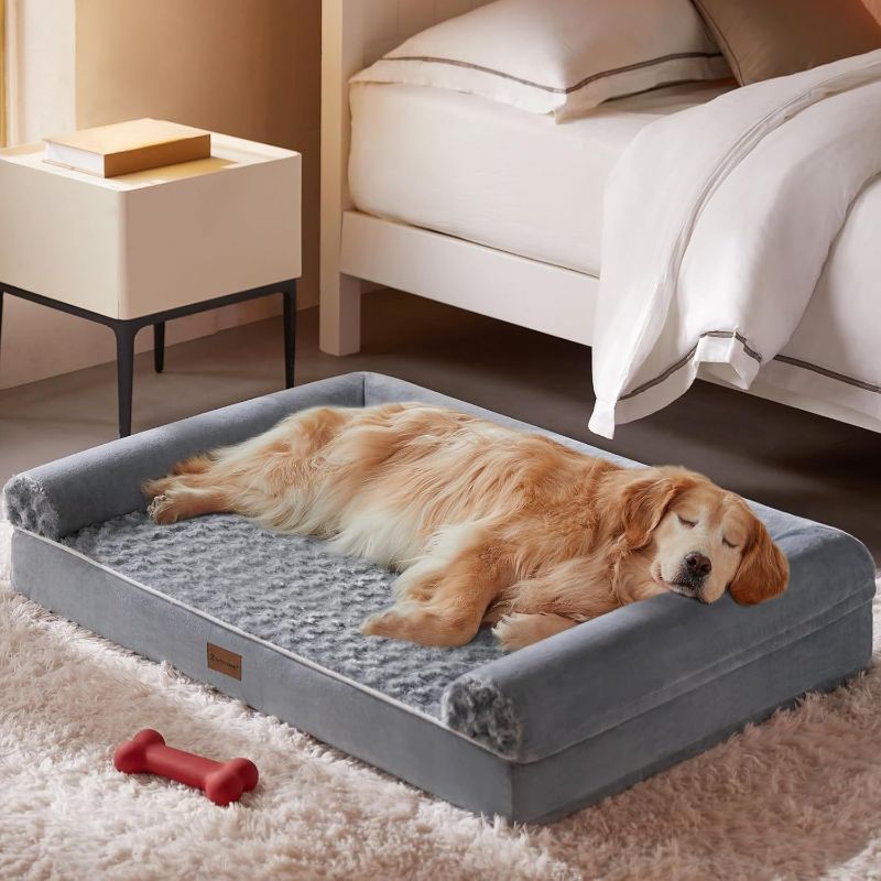 Photo 1 of Dog Beds for Large Dogs, Orthopedic Dog Bed for Medium Large Dogs,Big Waterproof Couch Pet Bed with Removable Washable Cover 36"L x 27"W x 6.5"Th