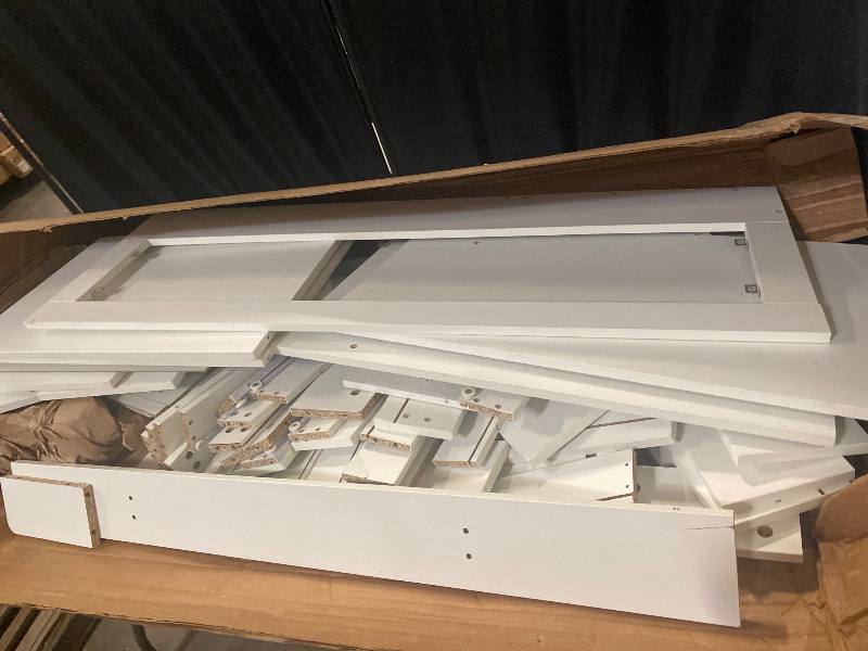 Photo 1 of Vanity Desk with Storage, Lighted Mirror, Adjustable Lighting, Glass Top, Vanity Set with Stool White