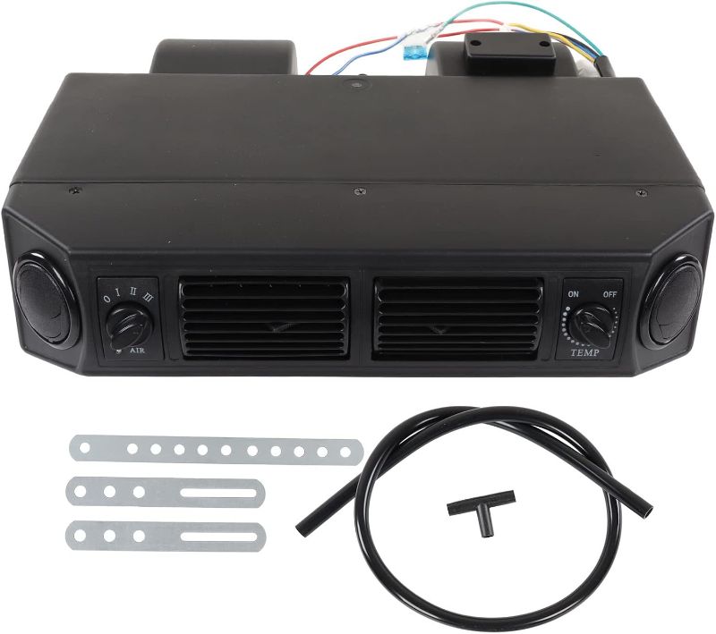 Photo 1 of VINGVO Car Air Conditioner Evaporator Assembly, Air Conditioning Evaporator Assembly Unit ABS Metal Alloy 3 Speed Air Conditioning Evaporator Kit with Outlet Vents for RV Campers (24V)