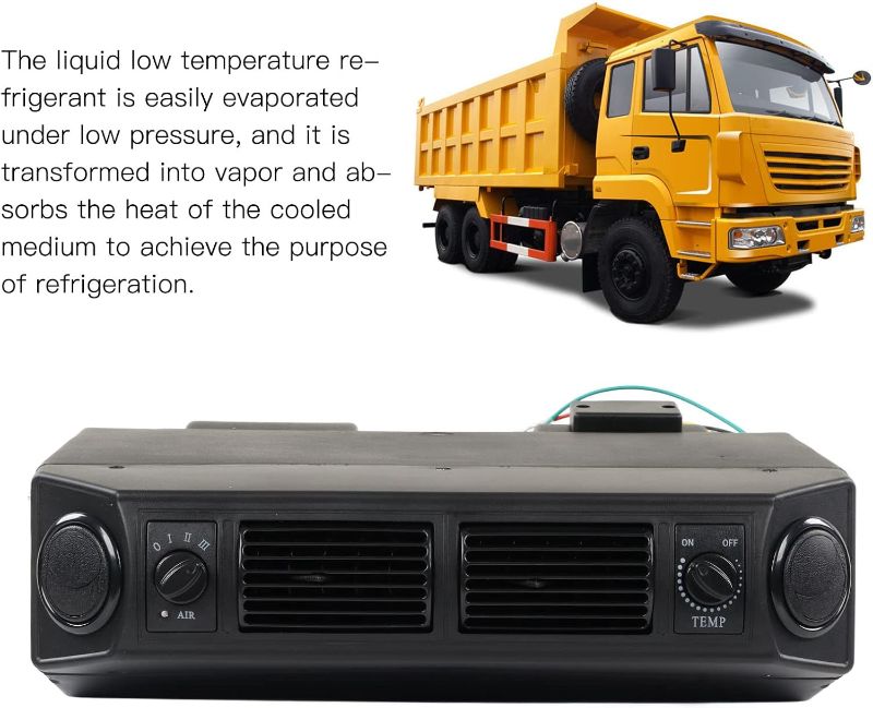 Photo 1 of VINGVO Car Air Conditioner Evaporator Assembly, Air Conditioning Evaporator Assembly Unit ABS Metal Alloy 3 Speed Air Conditioning Evaporator Kit with Outlet Vents for RV Campers (24V)
