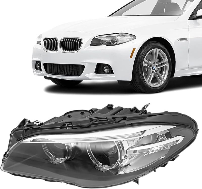Photo 1 of Halogen Headlight Assembly for 2014 2015 2016 2017 BMW 5 Series 528i/535i NON-xDrive/M Sport Model HID Xenon Replacement Left Driver Side Headlamp Without AFS Headlight Headlamp w/LED DRL