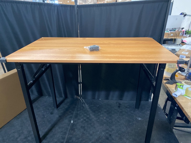 Photo 1 of DlandHome 47 inches Folding Table Computer Desk Portable ActivityTable Conference Table Home Office Desk, Fully Assembled Teak DND-ND5-120TB1
