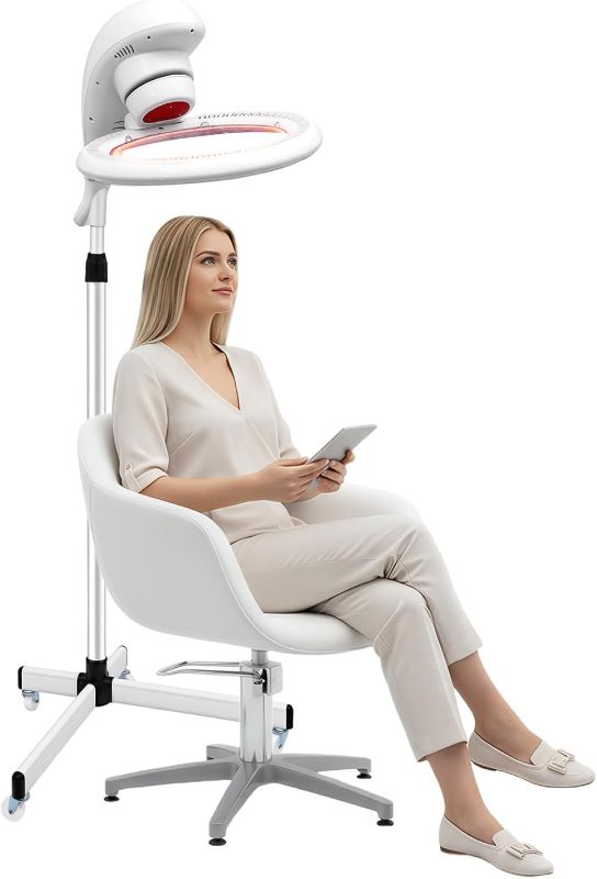 Photo 1 of Professional Standing Hair Dryer, Orbiting Rotating Hair Color Processor w/Timer, Oil Treatment, Hair Drying, Heating, for Beauty Salon, Home Spa