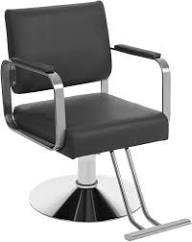 Photo 1 of Salon Chair, Barber Chair, Hair Stylist Tattoo Shampoo Salon Equipment, 360° Rotation, 440.92lbs Load(Black, Silver)