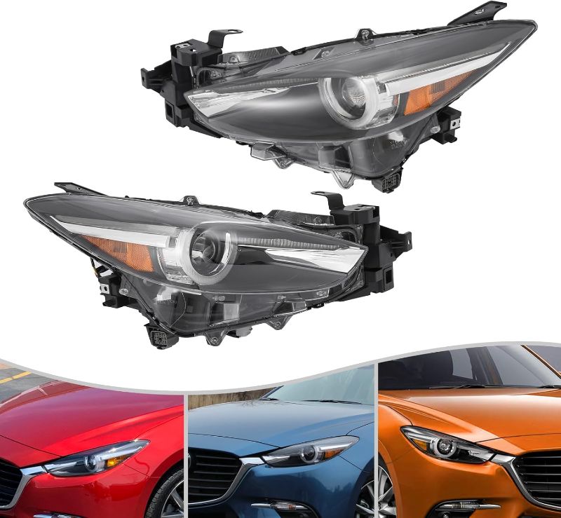 Photo 1 of For 2017 2018 Mazda 3 LED Headlights Headlamps Assembly w/LED DRL Left and Right Side Black Housing Clear Lens Replaces MA2502154 BBNT51041 MA2503154 BBNT51031
Brand: Carlaihu