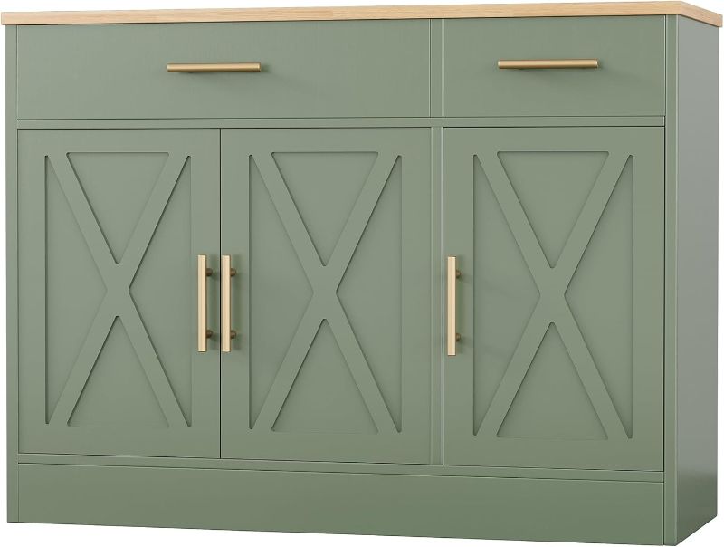 Photo 1 of Shintenchi Modern Farmhouse Sideboard Buffet Cabinet with Storage with 3 Doors,42" Barn Doors Buffet Cabinet with Storage, Wood Coffee Bar Cabinets with Adjustable Shelf for Kitchen Living Room,Green
Visit the Shintenchi Store