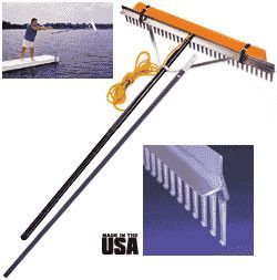Photo 1 of Floating Lake Rake, 36" Aluminum All Purpose Lake and Landscape Rake with 11' Extension Handle and 52' Rope, Weed & Algae Removal