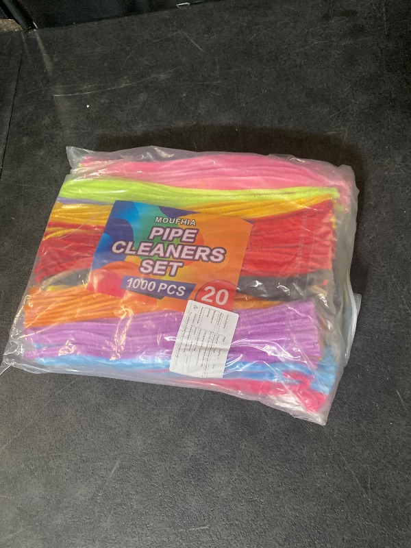 Photo 1 of Cleaners,1000 pcs and 20 Assorted Colors 12 inch Chenille Stems for DIY Art Creative Crafts Decorations