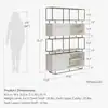 Photo 1 of CosmoLiving by Cosmopolitan Goldie Modern Bookcase Room Divider, White and Brassy Gold