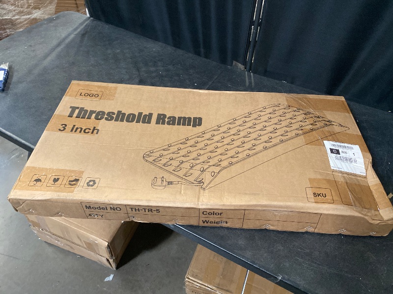 Photo 1 of BESEA 2.5" Rise Threshold Ramp Wheelchair Ramp Rubber Curb Ramp for Home Doorways 3.63 Feet Long 2200lbs Load Capacity Power Scooter Ramp