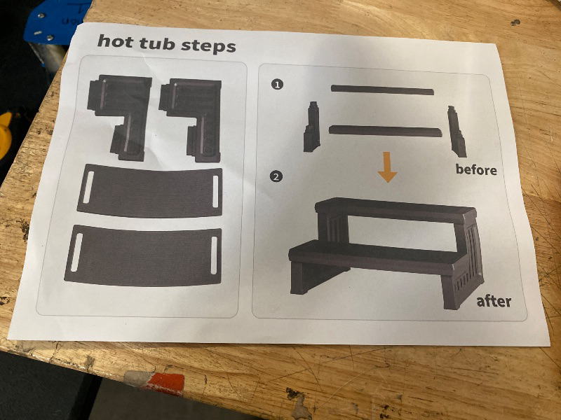 Photo 1 of Universal Spa & Hot Tub Outdoor Steps No Slip Grip Support - brown