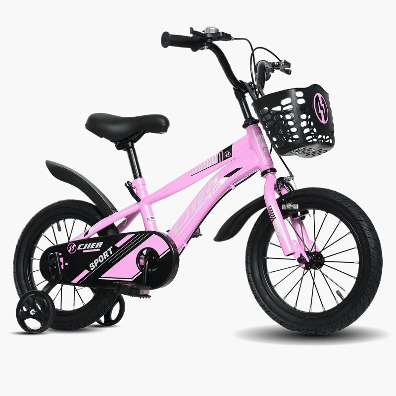 Photo 1 of Kids Bike, 14 16 20 Inch Kids' Bicycles with Training Wheels/Kickstand for Boys and Girls Ages 3-12 Years, Sports Bicycle for Kids, Easy Assembly, Multiple Color Option | Kids' Bicycles, with Training Wheels, with Kickstand, Sports Bicycle, for Kids, Easy