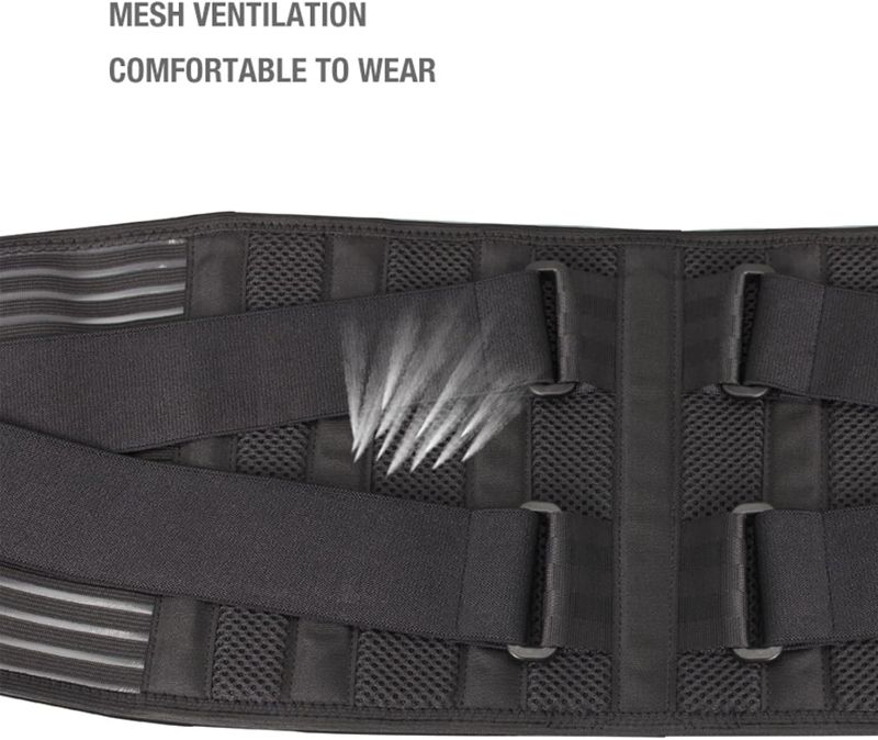 Photo 1 of Breathable Lumbar Lower Back Brace Support Belts Waist Orthopedic Corset Spine Decompression Waist Trainer for Sports Workout Pain Relief (Color : Black, Size : M/Medium)