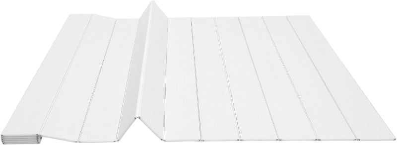 Photo 1 of Foldable Bath Cover,Adjustable Dust-Proof Bathtub Cover with 11.02Lbs Load Capacity,Foldable Insulation PVC Bathtub Board,Rectangular White Durable Insulation Plate for Standard Bathtubs