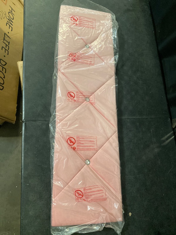 Photo 1 of Twin LED Velvet Bed Frame  Upholstered Platform Bed with Charging Station&Button Tufted Design, Wooden Slats Support, Box Spring Optional, Easy Assembly, Pink