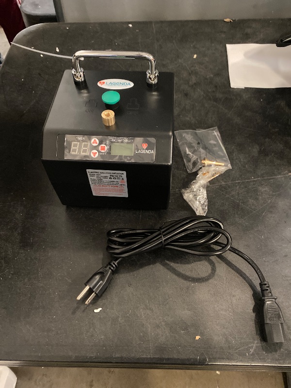 Photo 1 of B231 Electric Air Inflator Singel Nozzle Digital Timer Electric Balloon Inflator