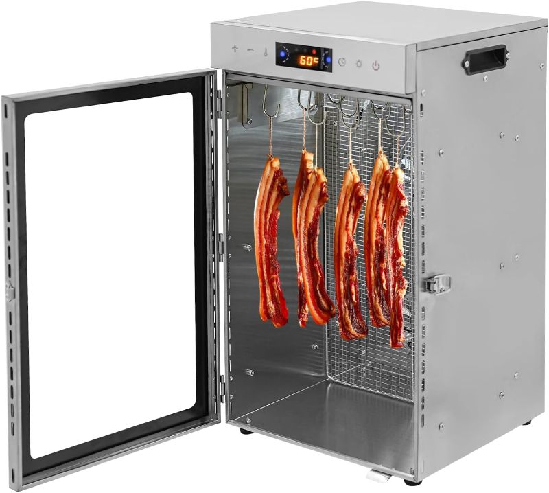 Photo 1 of 800W Biltong Drying Box, Stainless Steel Biltong Maker with 12 Hooks – 24.5Qt Large Capacity – 86-176°F Temp Control