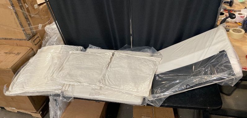Photo 1 of (Box B) White Chenille Modular Sectional Sofa With Storage - 29"x29"x9"
