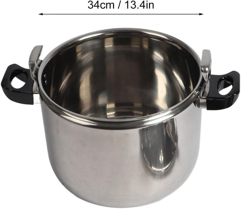 Photo 1 of Pressure Canner, 304 Stainless Steel Pressure Soup Cooker, Uniform Heating for Home Kitchen (36 * 34 * 30cm, 22L)