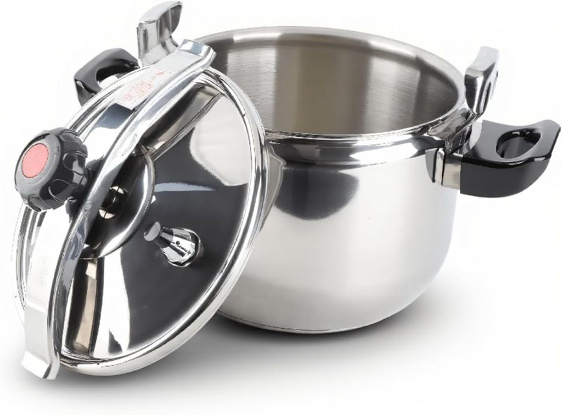 Photo 1 of Pressure Canner, 304 Stainless Steel Pressure Soup Cooker, Uniform Heating for Home Kitchen (36 * 34 * 30cm, 22L)