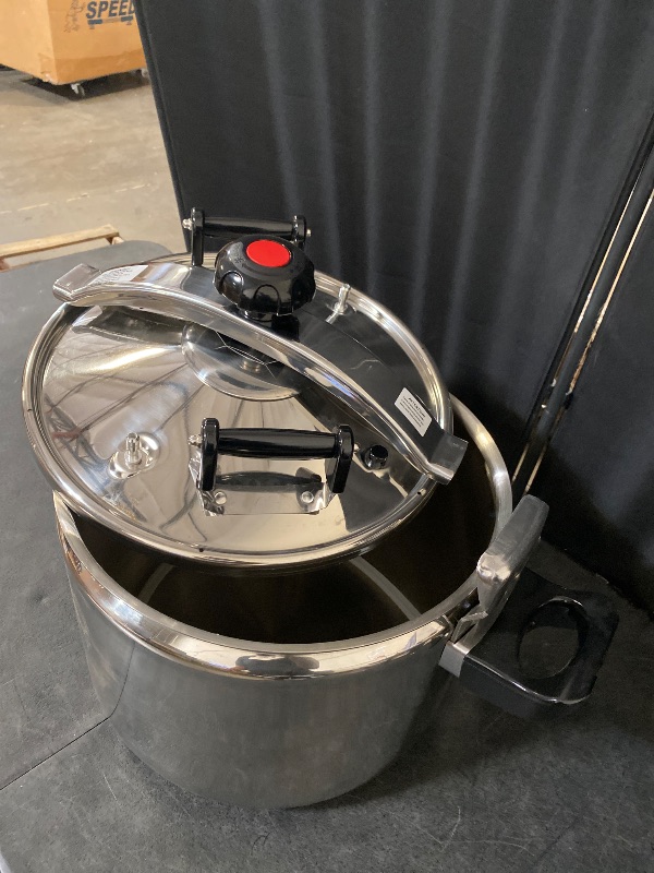 Photo 1 of Pressure Canner, 304 Stainless Steel Pressure Soup Cooker, Uniform Heating for Home Kitchen (36 * 34 * 30cm, 22L)