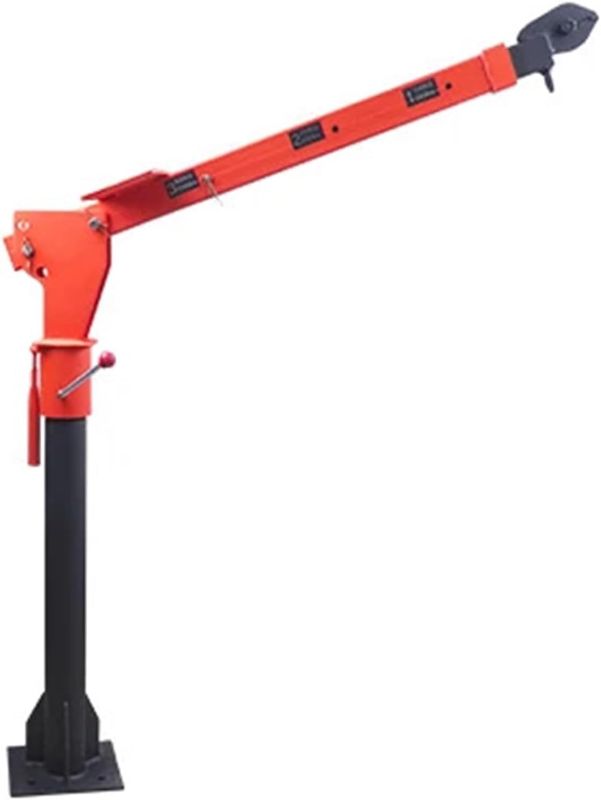 Photo 1 of Engine Hoist Folding Truck-Mounted Bed Crane Hoist Lift PickupElectric Winch 4000 lb 12V, Painted Steel Pickup Truck Jib Cranes 360 Sw Electric Hoists