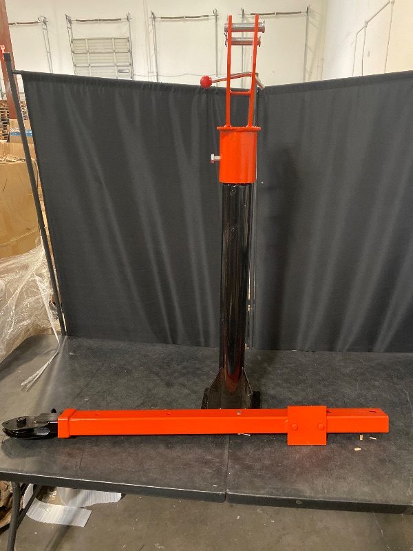View 4 of Engine Hoist Folding Truck-Mounted Bed Crane Hoist Lift PickupElectric Winch 4000 lb 12V, Painted Steel Pickup Truck Jib Cranes 360 Sw Electric Hoists