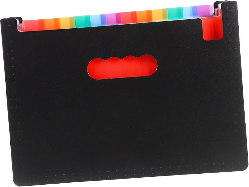 Photo 1 of Angoily 25grids Expandable File Folder Sorter Labels Savor Document Organizer Folio Portable Business Card Organizer