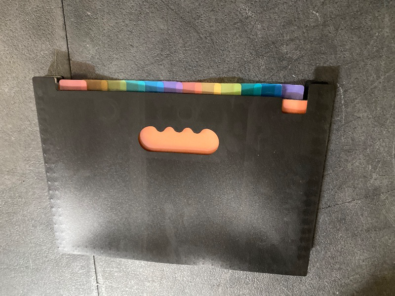 Photo 1 of Angoily 25grids Expandable File Folder Sorter Labels Savor Document Organizer Folio Portable Business Card Organizer
