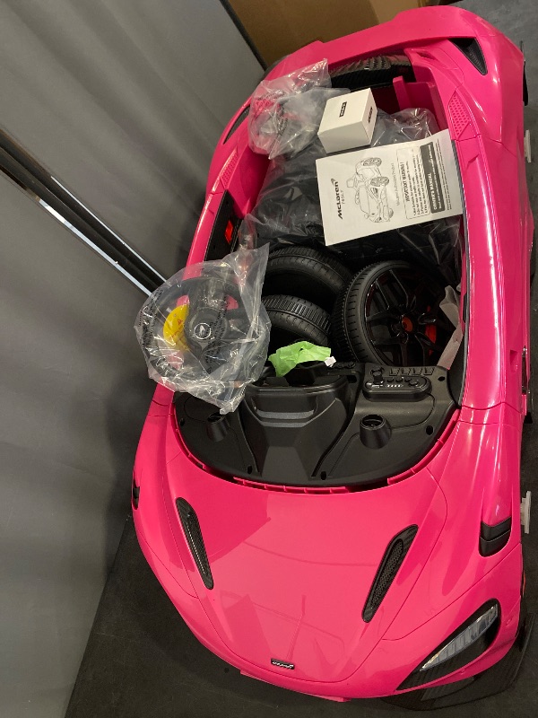 View 3 of Kids Ride-on Car Licensed McLaren765LT for 3-6Years Old, Electric car 12V Battery Powered Electric Vehicle, w/Parent Remote, Music Player, LED Lights, Smooth Start, 3 Speeds, Pink
Visit the MUKIDY Store