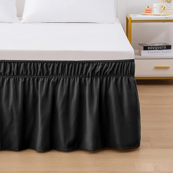 Photo 1 of King - Elegant Comfort Luxurious Wrap Around Elastic Solid Ruffled Bed Skirt, with 16 Inch Tailored Drop - Easy Fit, Premium Quality Wrinkle and Fade Resistant - King