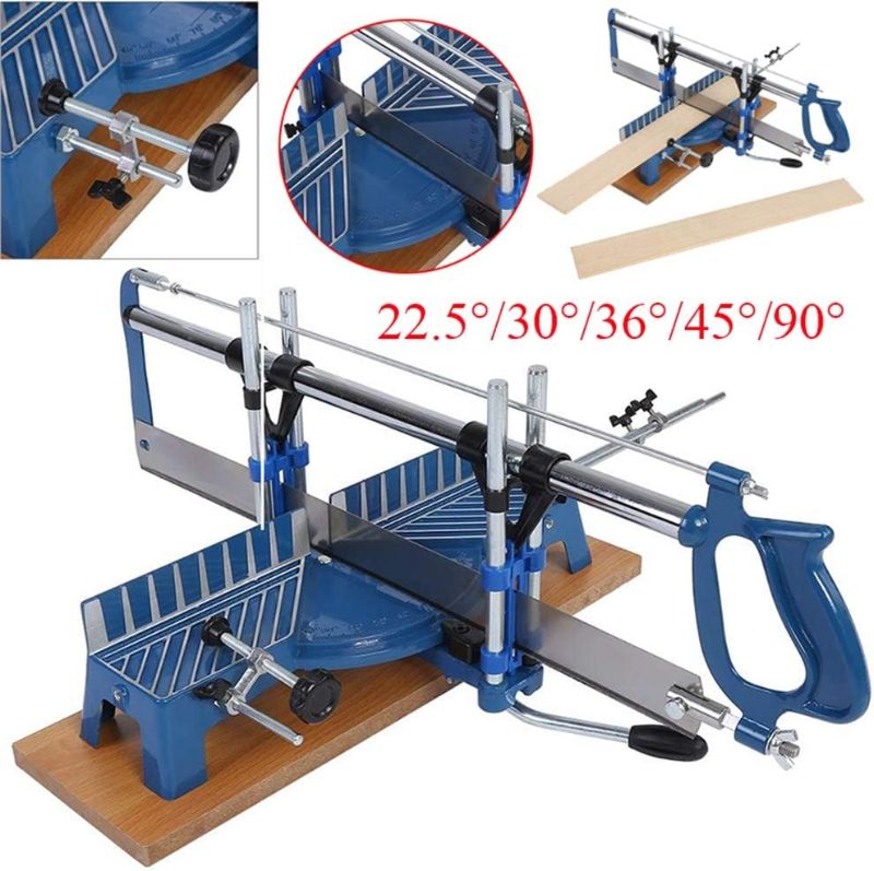 Photo 1 of Precision Mitre Saw, Professional Carpenter Carpentary Saw, Iron Manual Precision Hand Angle Saw Mitre Hand Saw Hand Tool for Craftsman Woodworking, 22.5°, 30°, 36°, 45° & 90° Adjustable